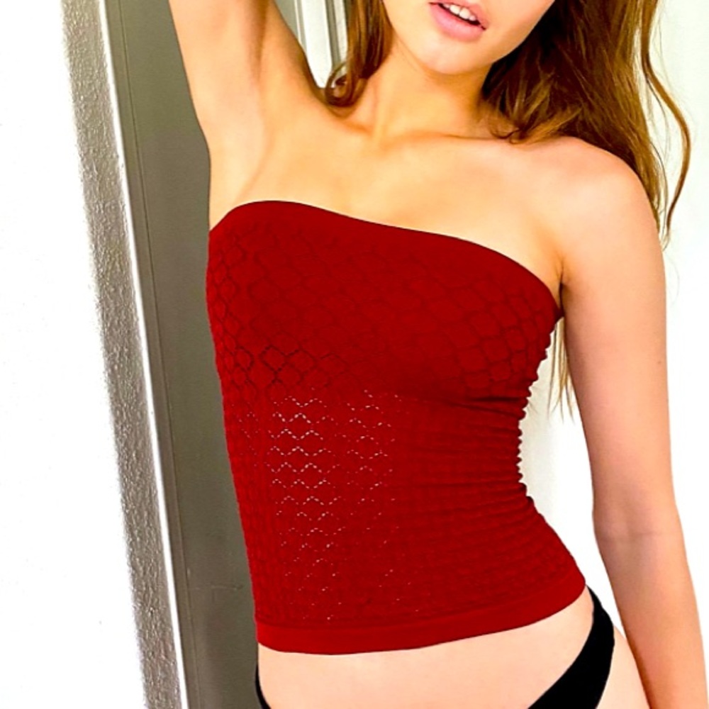 Free People Honey Textured Tube Top